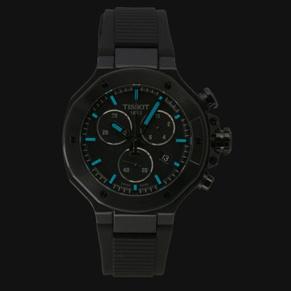 Tissot T-Race Chronograph Silicone Strap Black Dial Quartz T141.817.37.051.00 100M Men's Watch