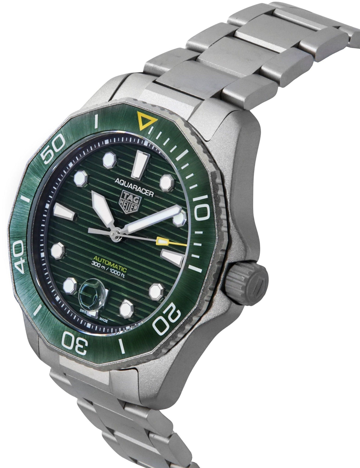 Tag Heuer Aquaracer Professional Date Titanium Green Dial Automatic Diver's WBP208B.BF0631 300M Men's Watch