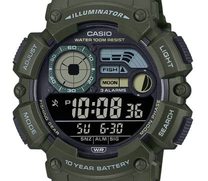 Casio Digital Resin Strap Quartz WS-1500H-3BV 100M Men's Watch