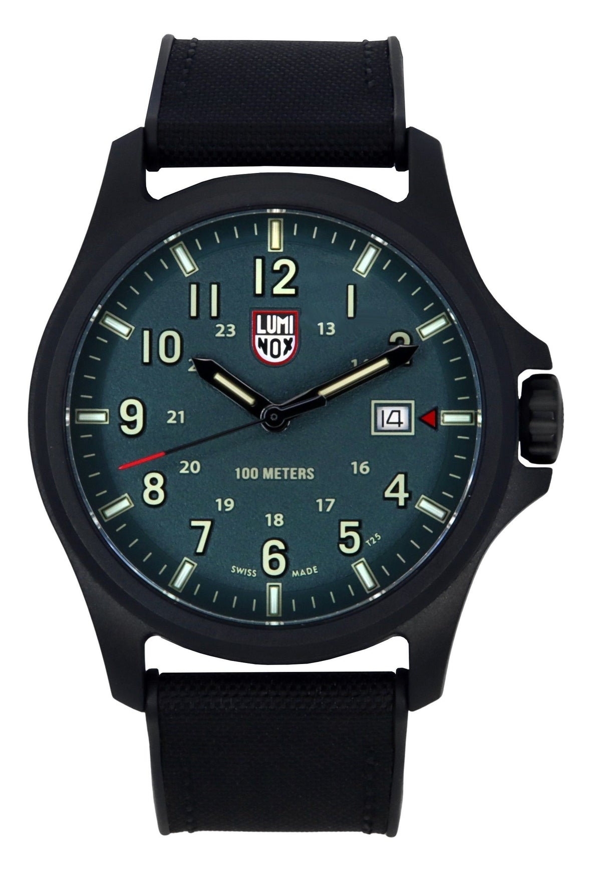 Luminox Atacama Field Rubber Strap Green Dial Quartz XL.1977 100M Men's Watch