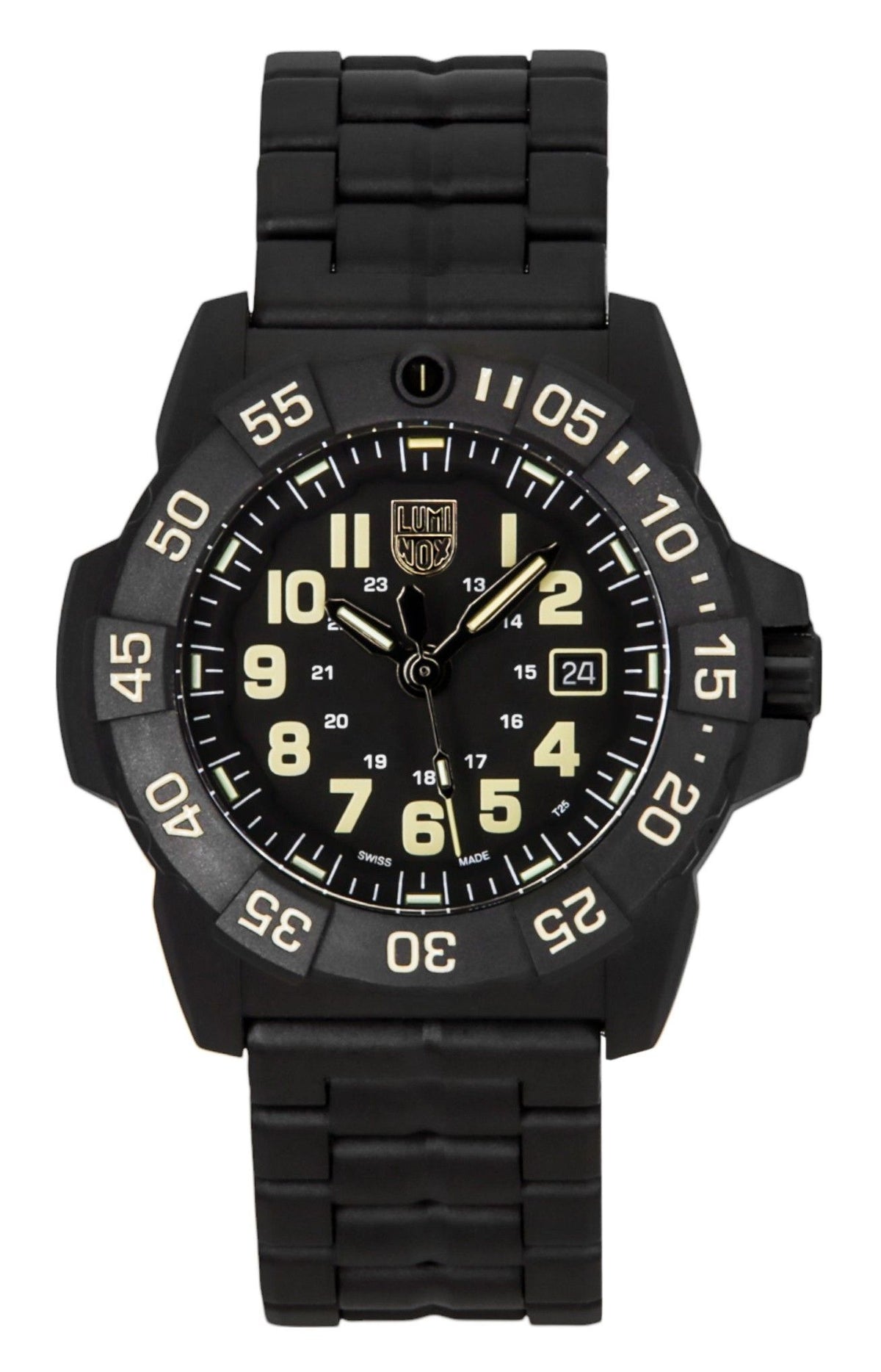 Luminox Navy SEAL 3500 Military Stainless Steel Black Dial Quartz Diver's XS.3510 200M Men's Watch