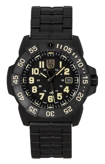 Luminox Navy SEAL 3500 Military Stainless Steel Black Dial Quartz Diver's XS.3510 200M Men's Watch