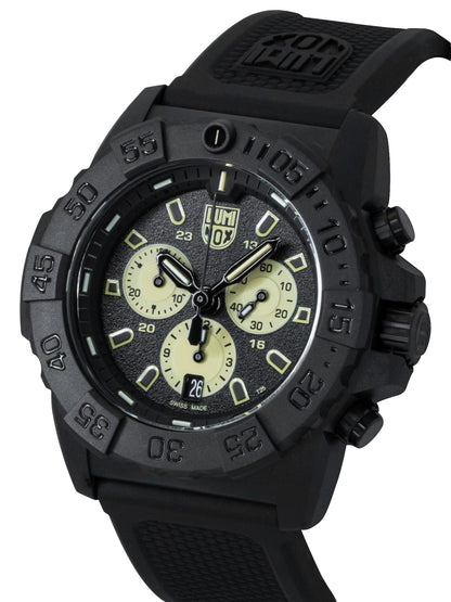 Luminox Navy Seal Chronograph Rubber Strap Black Dial Quartz Diver's XS.3587 200M Men's Watch