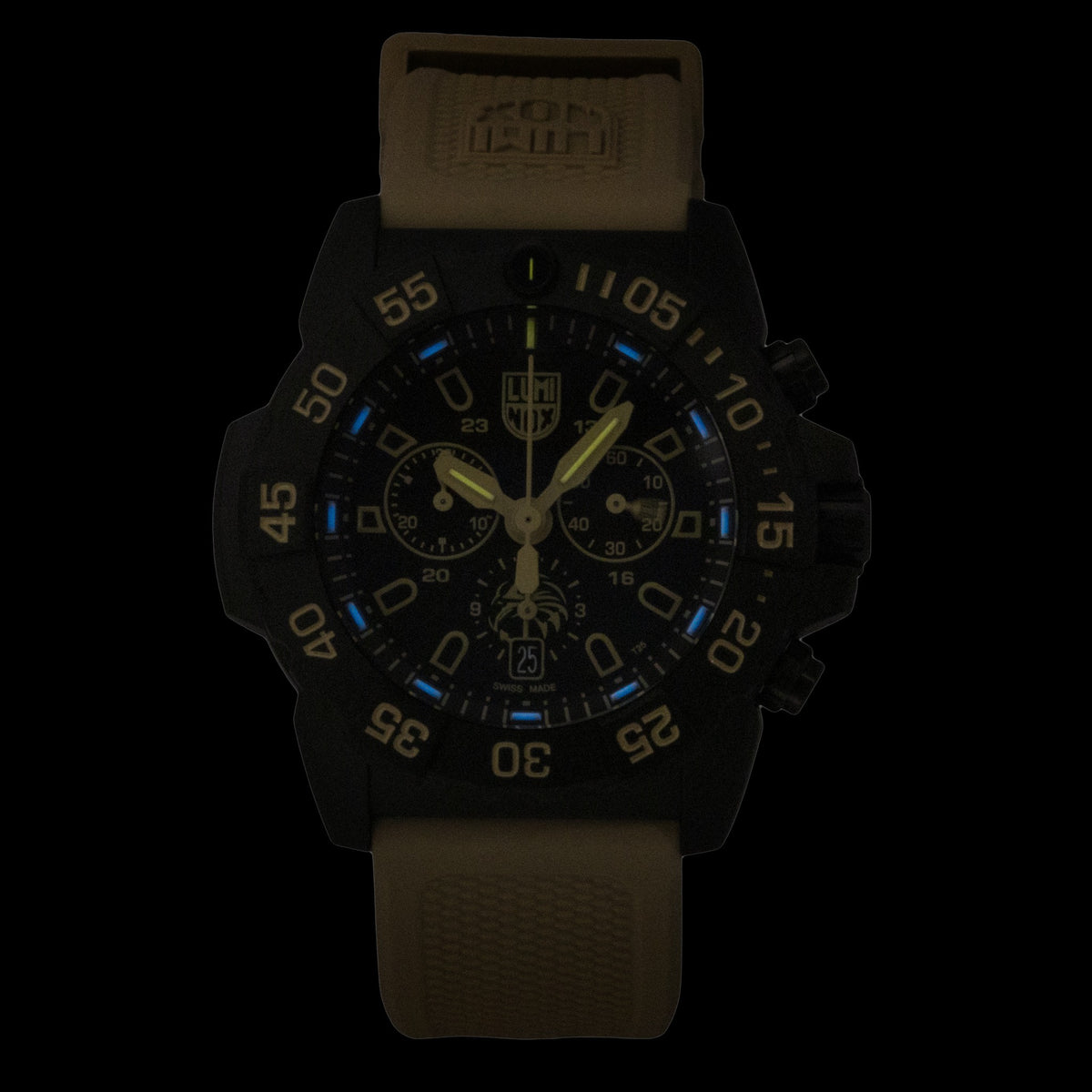Luminox Navy Seal Chronograph Rubber Strap Black Dial Quartz Diver's XS.3590.NSF.2 200M Men's Watch