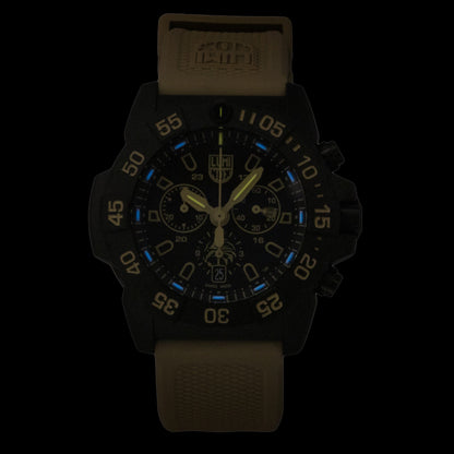 Luminox Navy Seal Chronograph Rubber Strap Black Dial Quartz Diver's XS.3590.NSF.2 200M Men's Watch