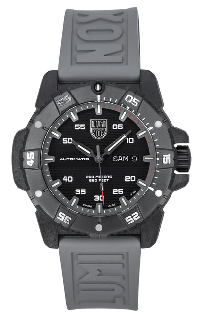 Luminox Master Carbon SEAL Grey Rubber Strap Black Dial Swiss Automatic Diver's XS.3862 200M Men's Watch