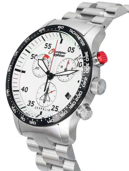 Zeppelin Eurofighter Typhoon Chronograph Beige Luminous Dial Quartz 7298M-5 7298M5 100M Men's Watch