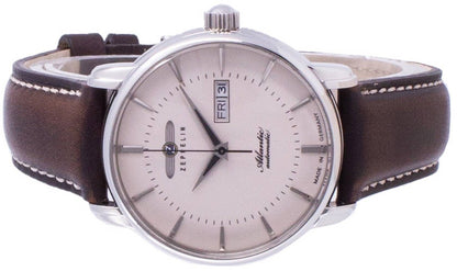 Zeppelin Atlantic Beige Dial Leather Strap Automatic 8466-5 84665 Men's Watch