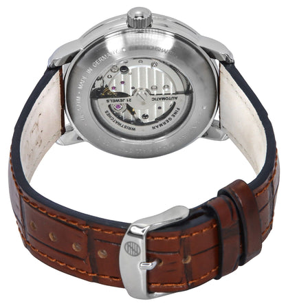 Zeppelin Friedrichshafen Leather Strap White Dial Automatic 85681 Men's Watch