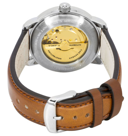 Zeppelin 100 Jahre Mediterranee Leather Strap Blue Dial Automatic 96643 Men's Watch