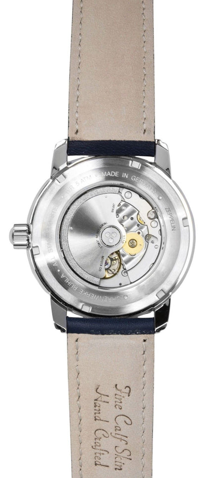 Zeppelin Mediterranee Leather Strap Blue Dial Automatic 96903 Men's Watch