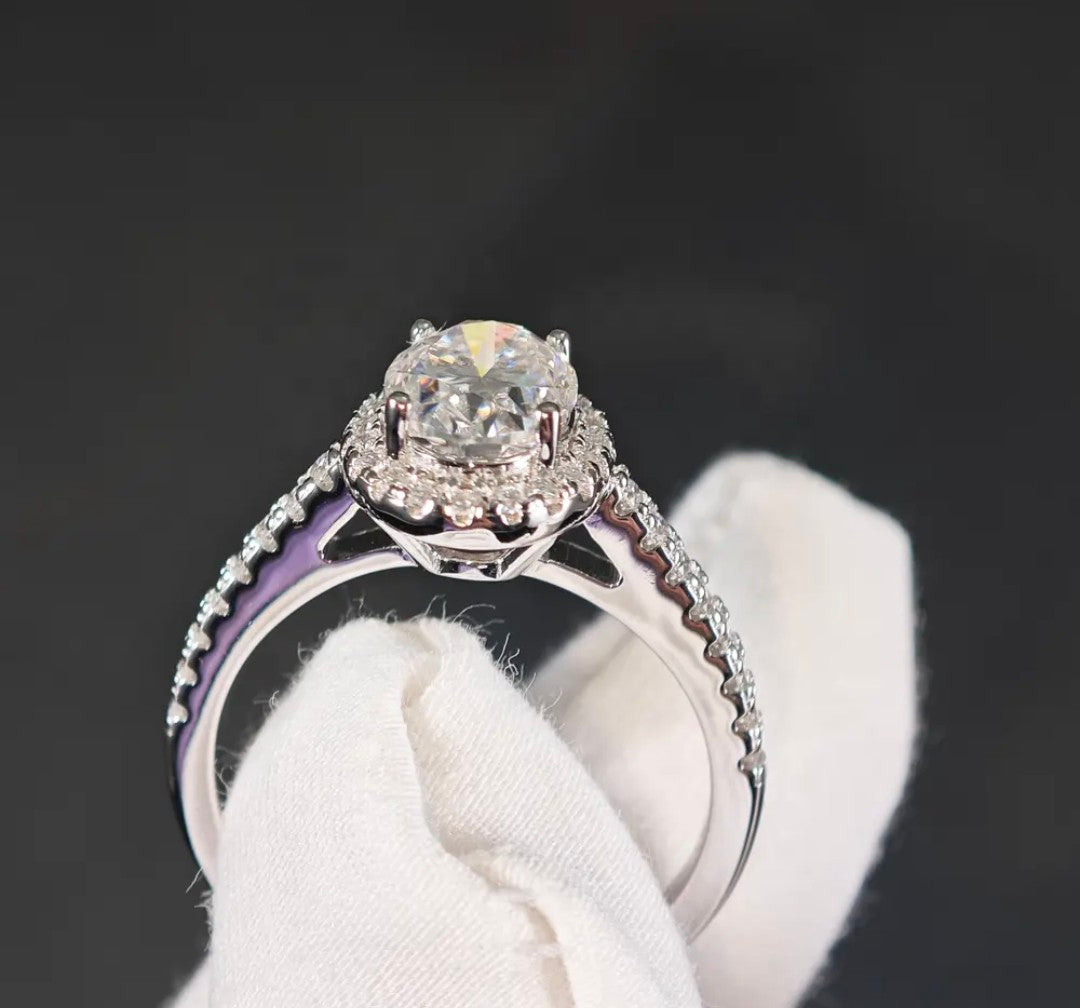 JLM Ethereal oval halo ring