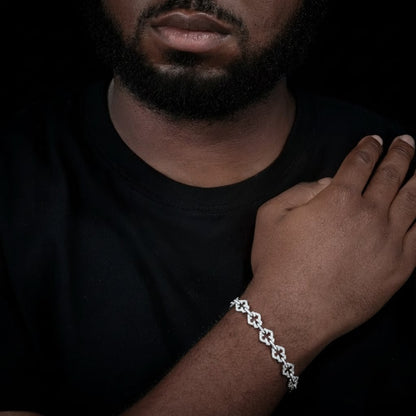JLM Iced Cross Bracelet